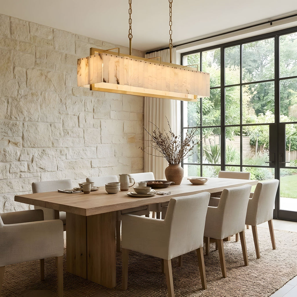 Solstice Bar Alabaster Chandelier