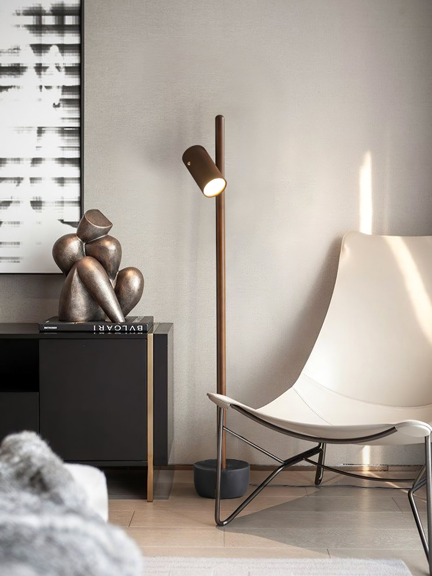 Spotlight Wood Free-standing Lamp Floor Lamp
