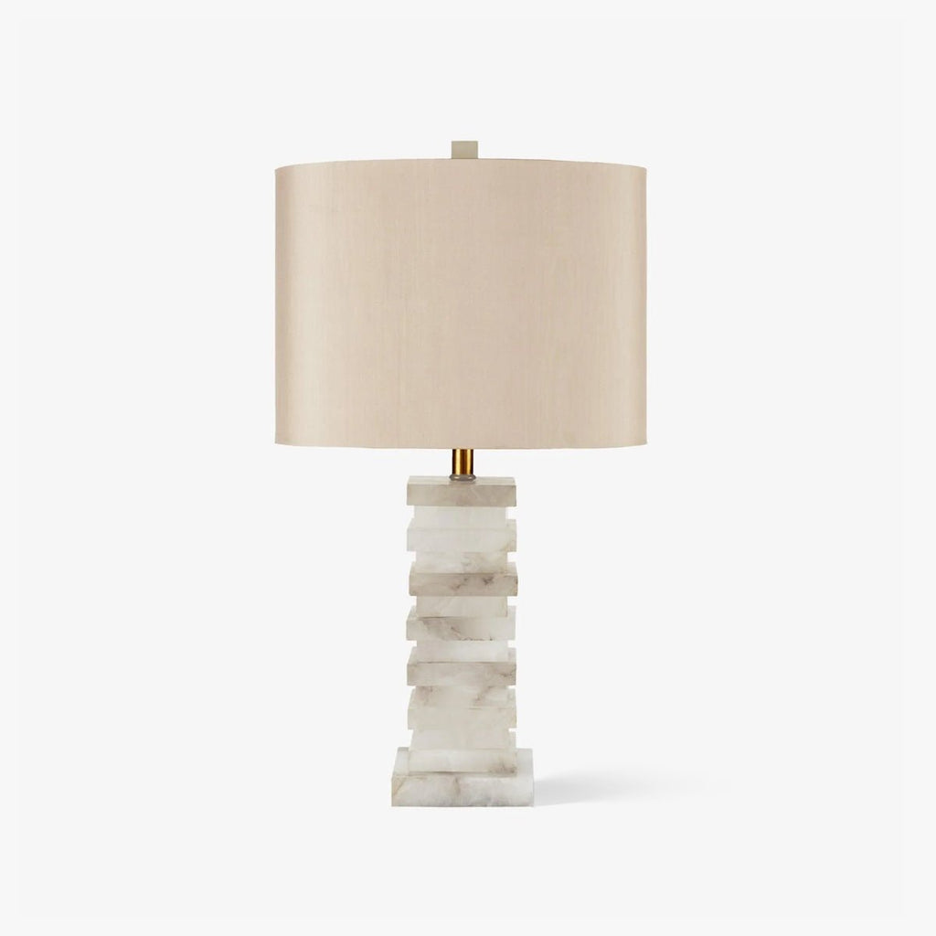 Stacked Alabaster Bedside lamp Table Lamp