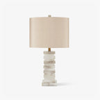 Stacked Alabaster Bedside lamp Table Lamp