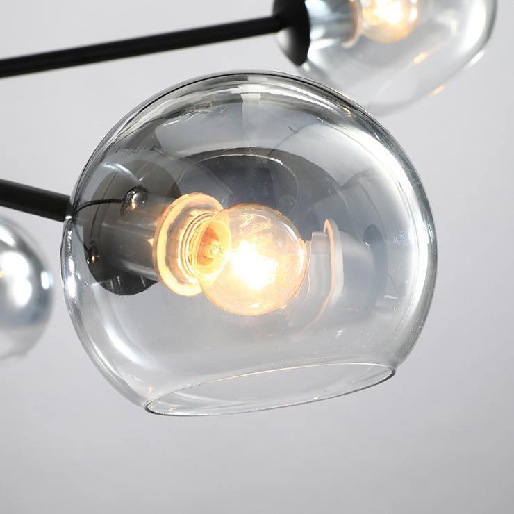 Staggered Glass 6 Light Crown Chandelier