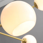 Staggered Glass 6 Light Crown Chandelier