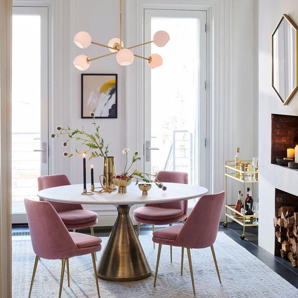 Staggered Glass 6 Light Crown Chandelier