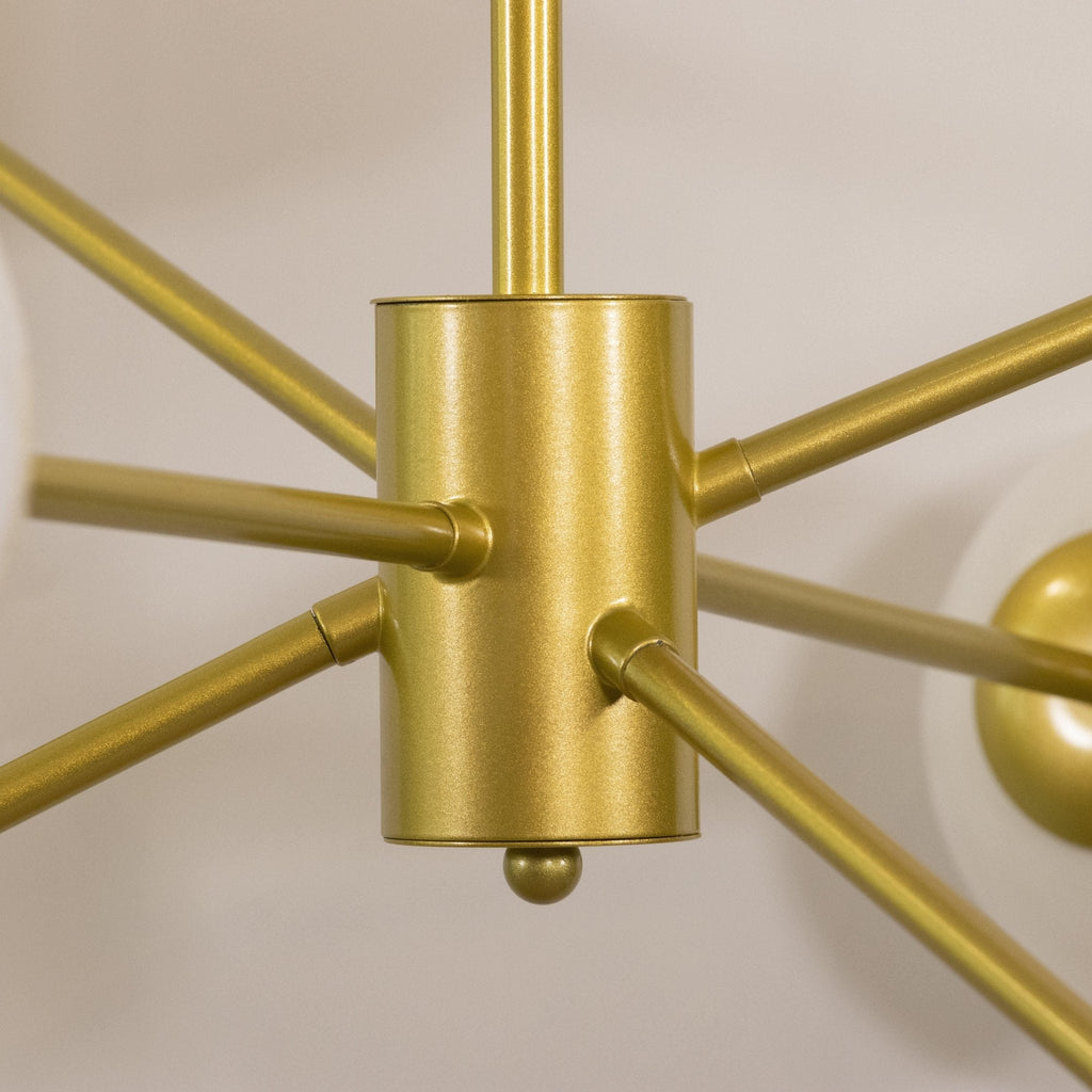 Staggered Glass 6 Light Crown Chandelier