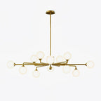 Staggered Glass Globes Candelabrum Chandelier