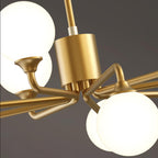 Staggered Glass Globes Candelabrum Chandelier