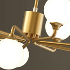 Staggered Glass Globes Candelabrum Chandelier