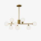 Staggered Glass Globes Candelabrum Chandelier