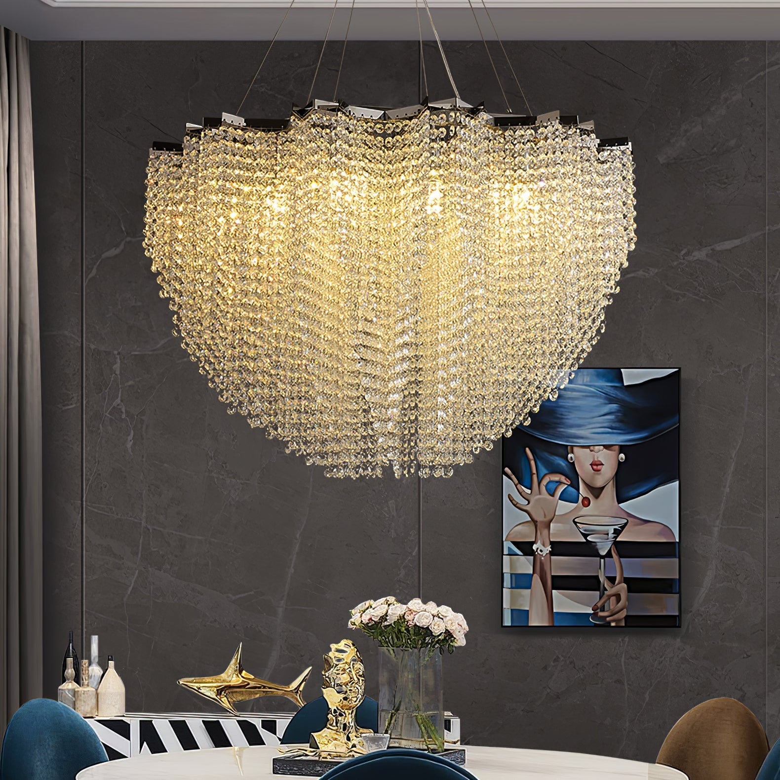Stalizi Crystal Gasolier chandelier