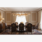 Stone Crystal Brass Chandelier