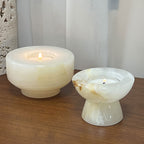 Stone Halo Candle Holder Set