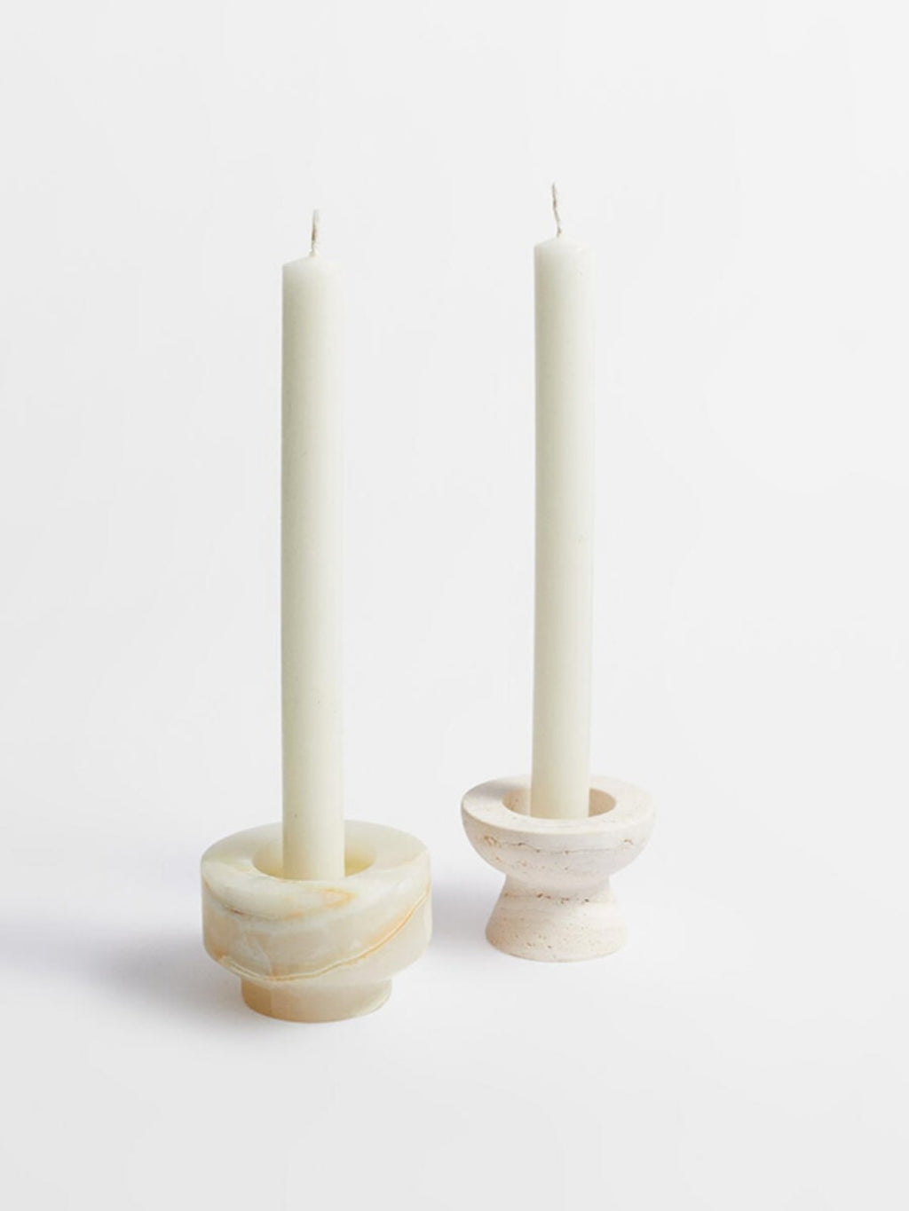 Stone Halo Candle Holder Set