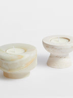 Stone Halo Candle Holder Set
