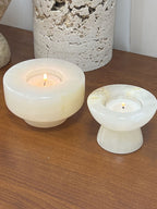 Stone Halo Candle Holder Set