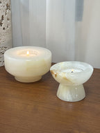 Stone Halo Candle Holder Set