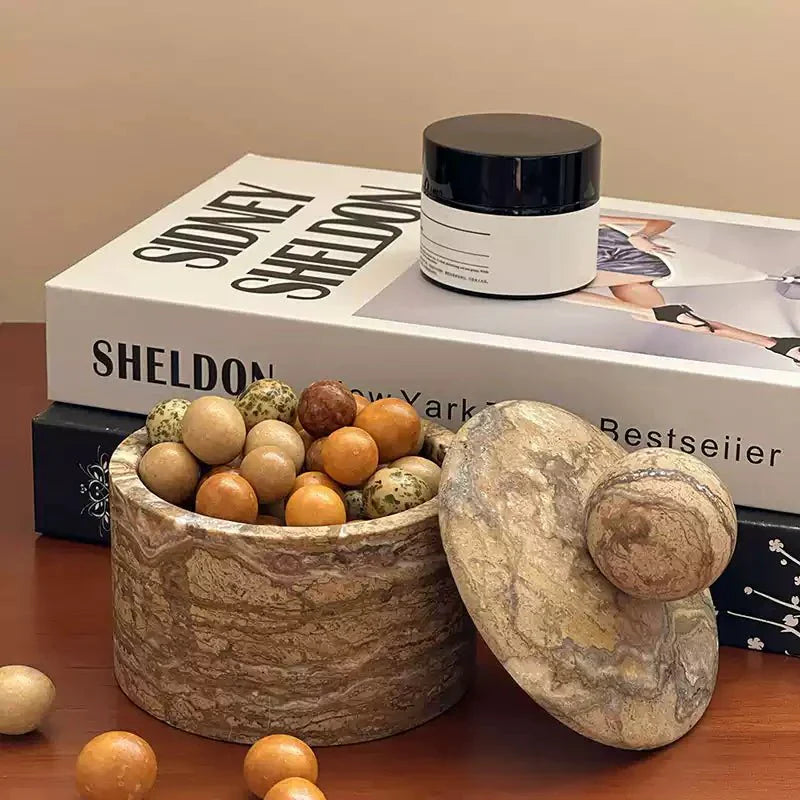 Strata Sphere Stone Storage Box