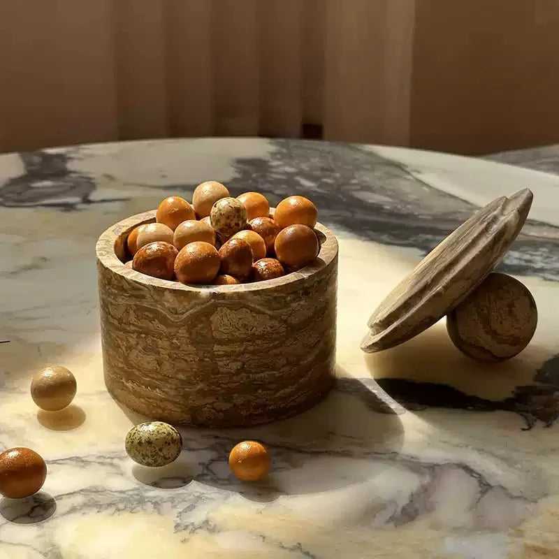 Strata Sphere Stone Storage Box