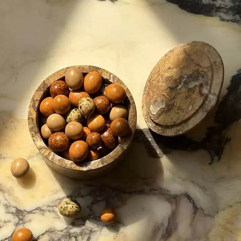 Strata Sphere Stone Storage Box