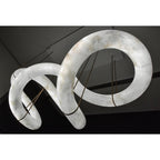 Streamlined Alabaster Pendant Lamp