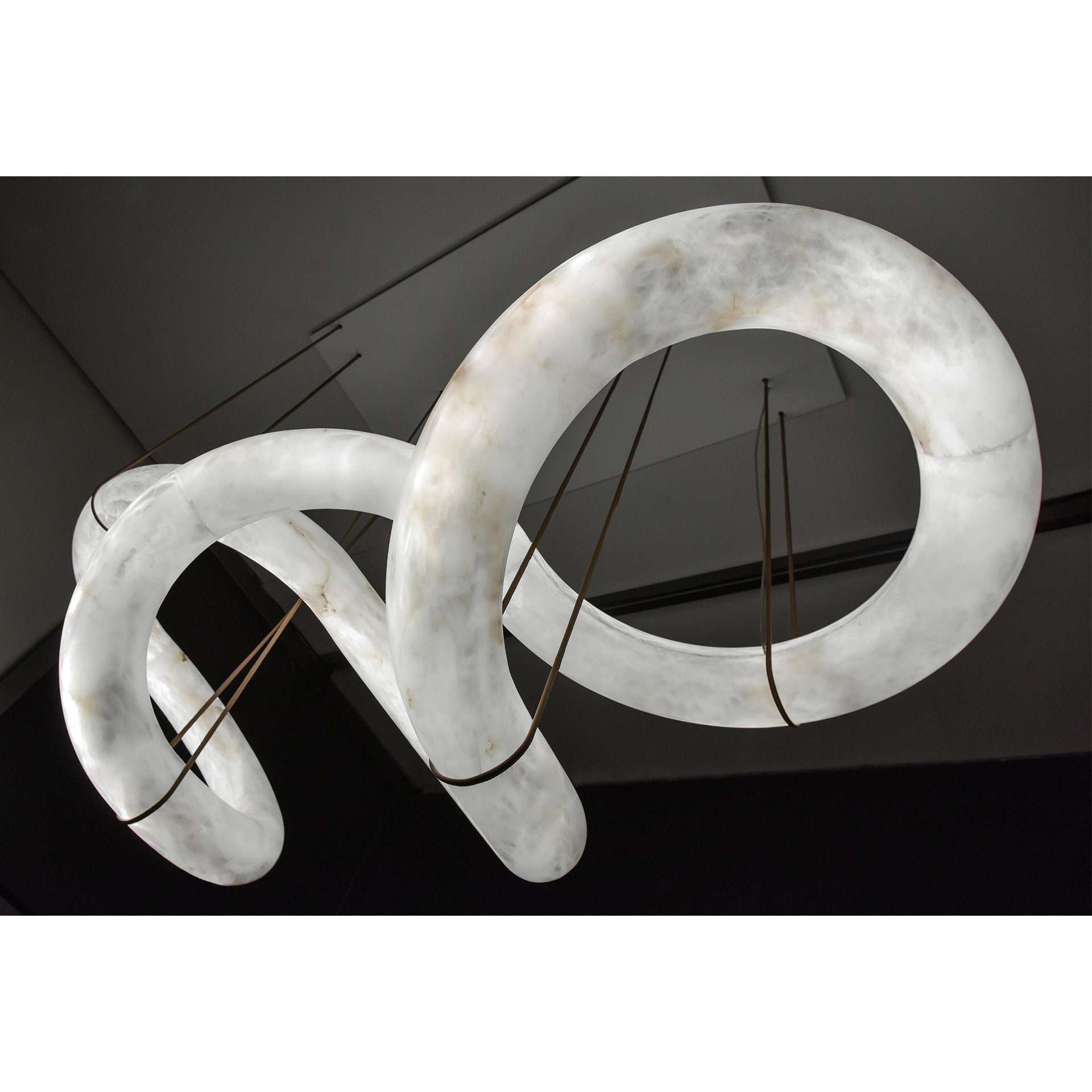 Streamlined Alabaster Pendant Lamp