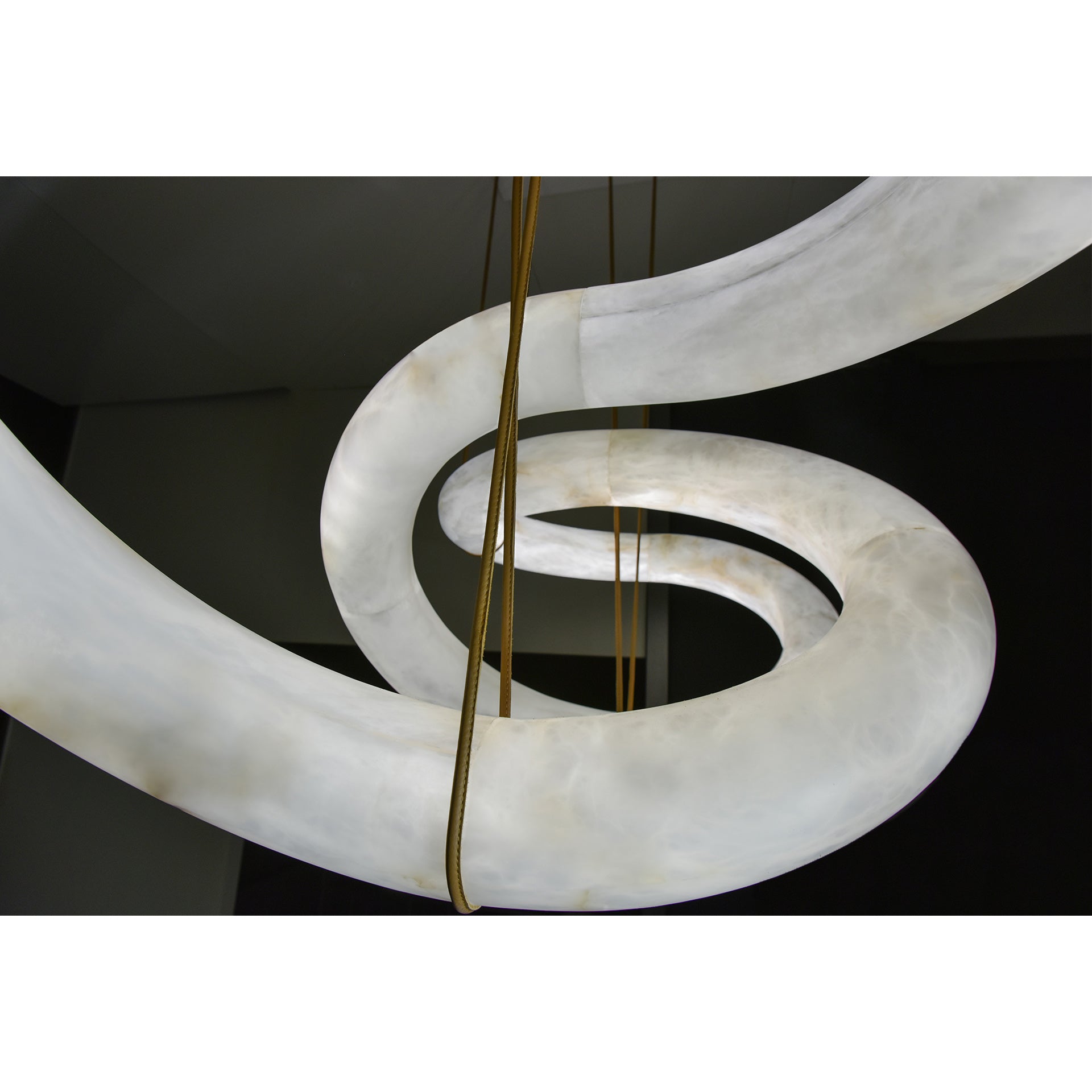 Streamlined Alabaster Pendant Lamp