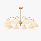 Striped Glass Bowl Candelabrum Chandelier