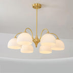 Striped Glass Bowl Candelabrum Chandelier