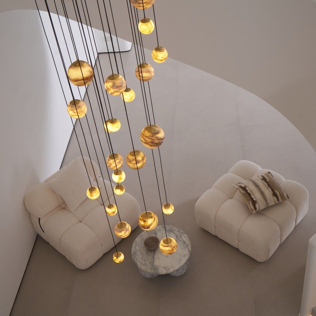 Sultana Alabaster Cluster Chandelier