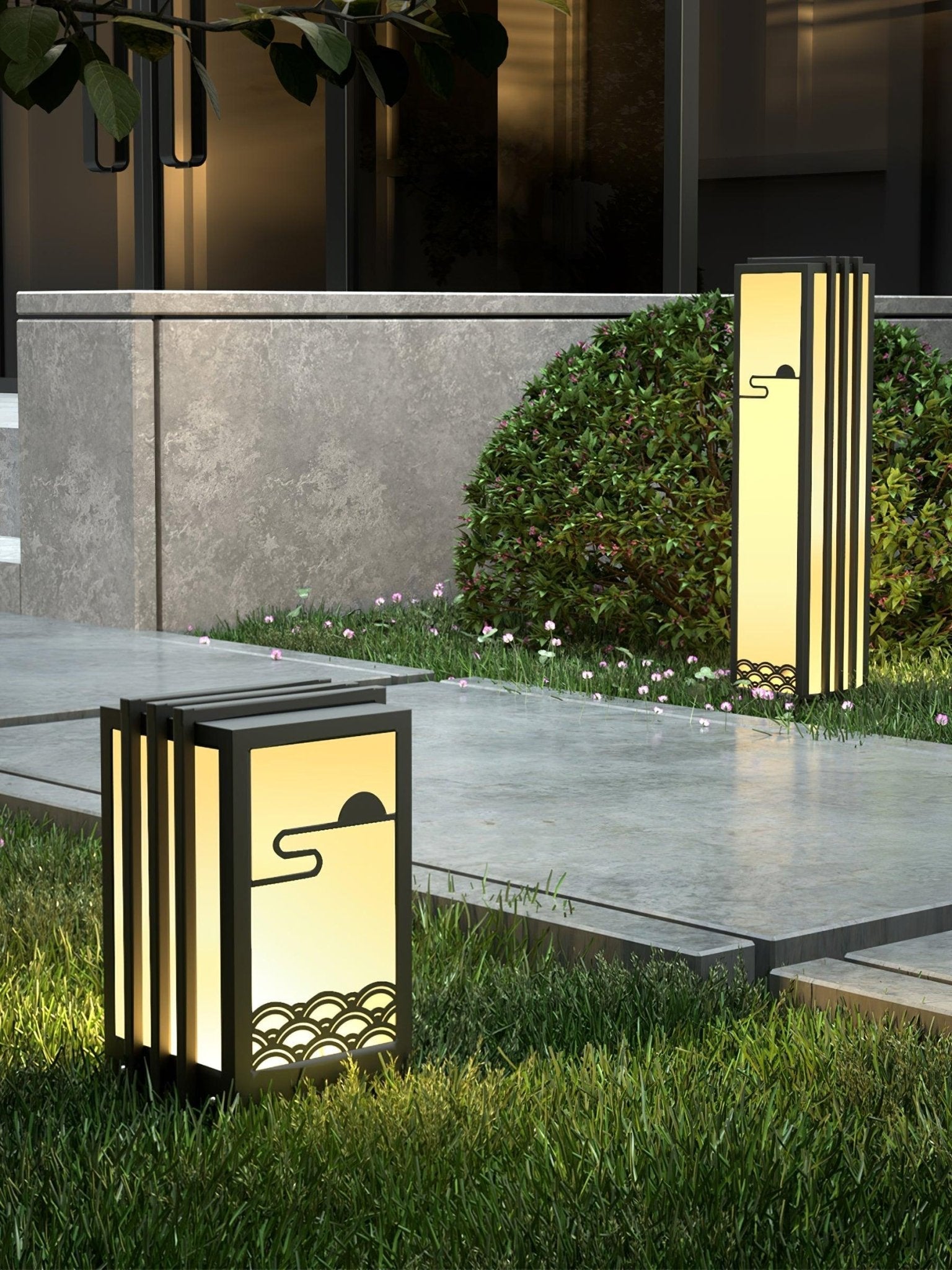 Sunrise Pattern Floodlight Outdoor Light