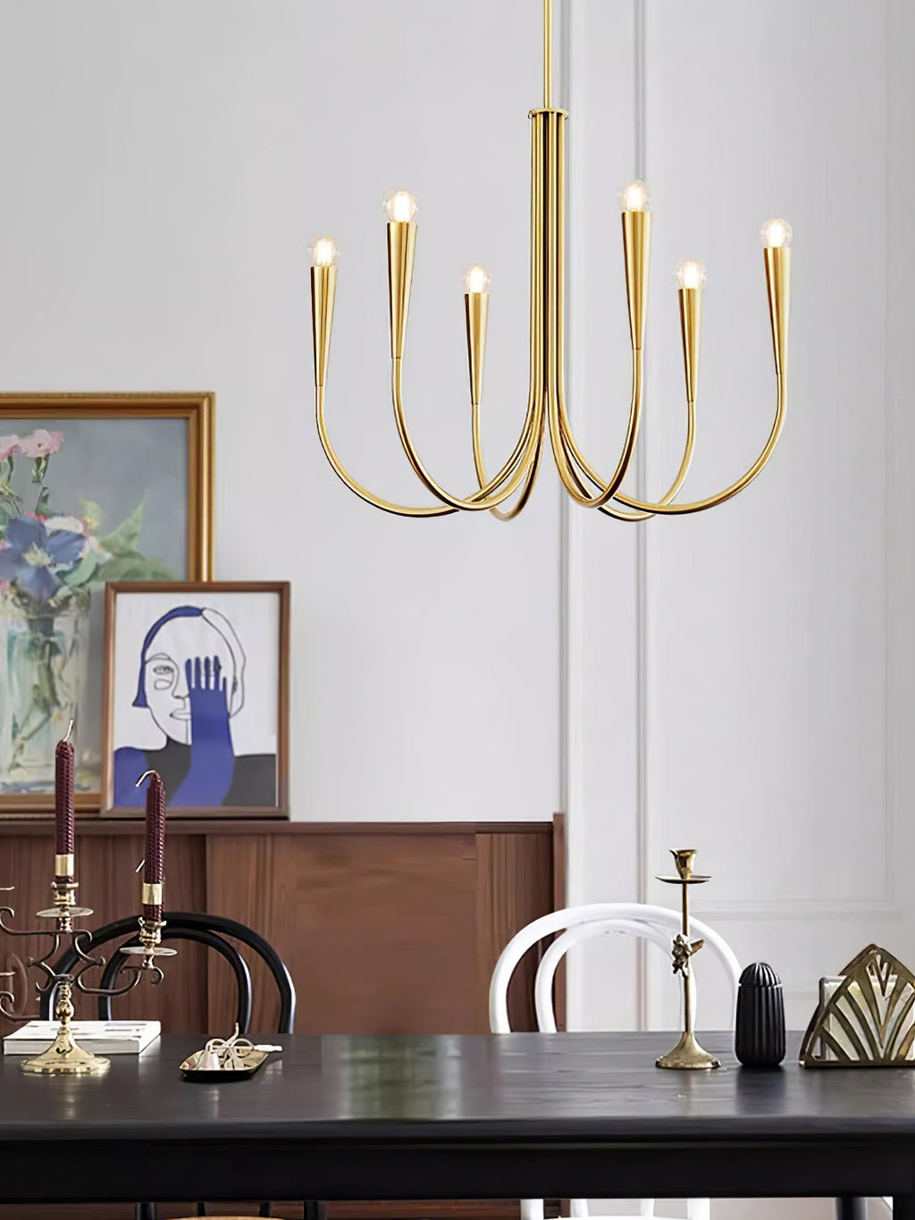Swoop Arm Pendant light Chandelier