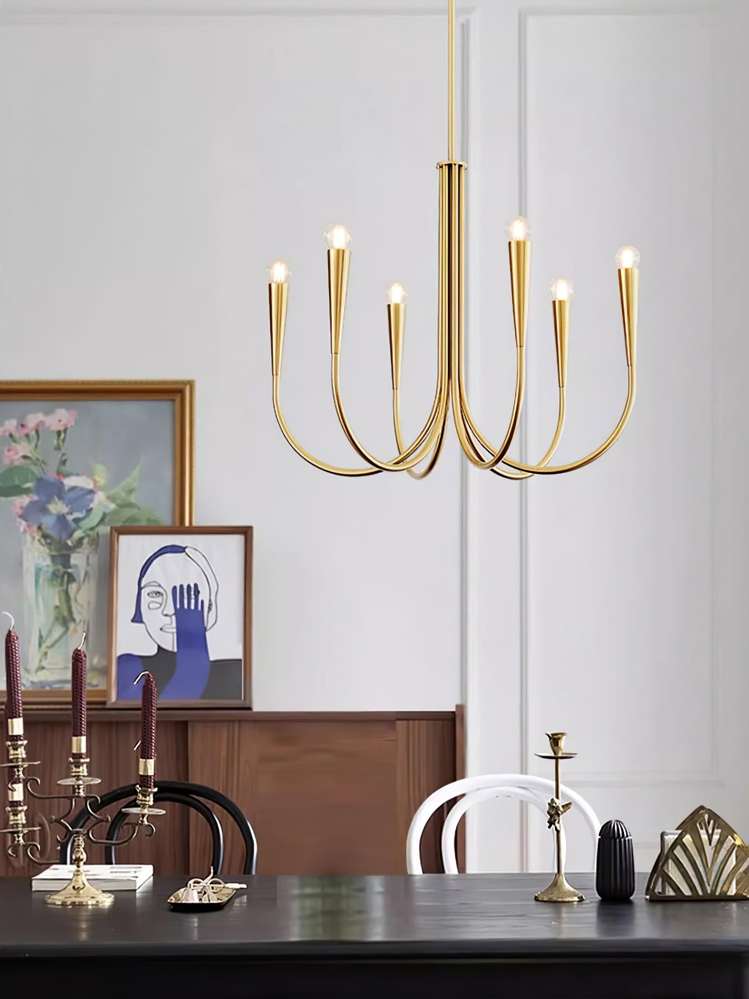 Swoop Arm Pendant light Chandelier