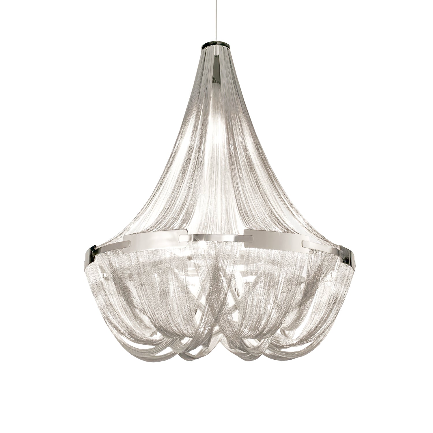 Tassel Aluminum Chain Crown Chandelier