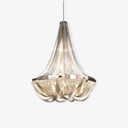 Tassel Aluminum Chain Crown Chandelier