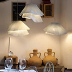 Stainless Steel Pleated Hanging light Pendant Lamp