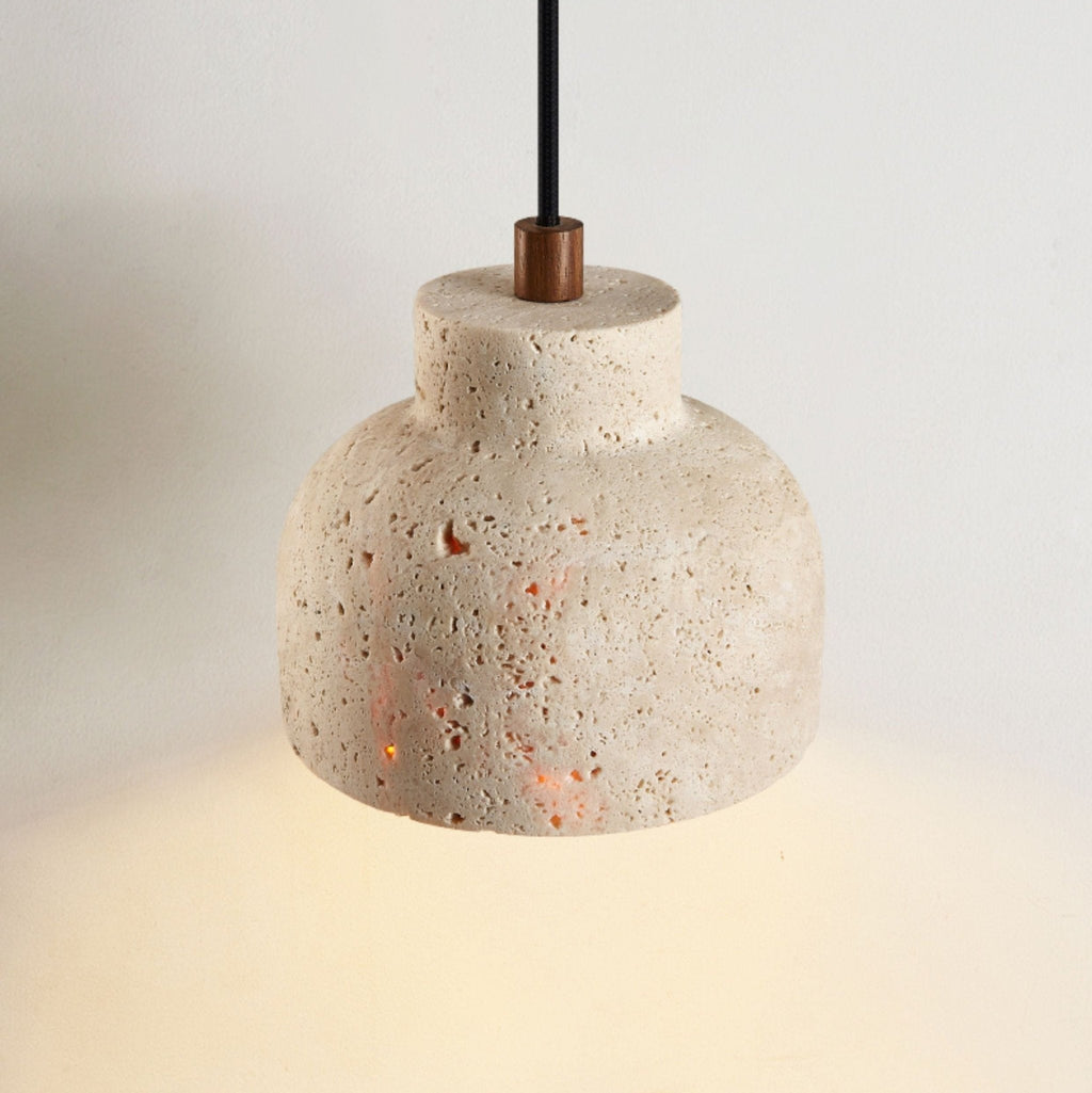 Travertine Bell Pendant Lamp