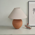 Terracotta Hued Ceramic Table Lamp