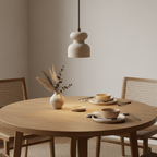 Textured Travertine Gourd Pendant Light