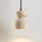 Textured Travertine Gourd Pendant Light