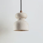 Textured Travertine Gourd Pendant Light