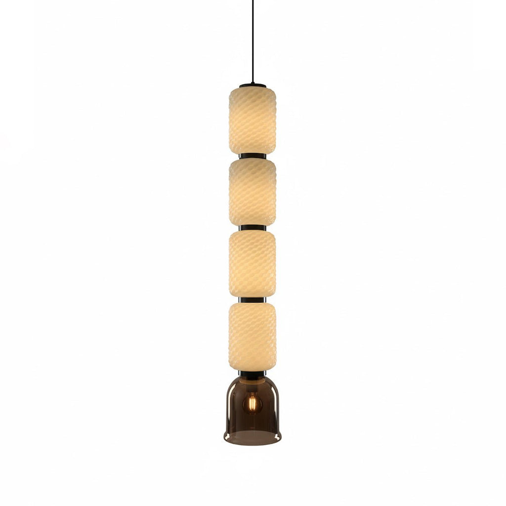 Textured Layered Glass Pendant Light