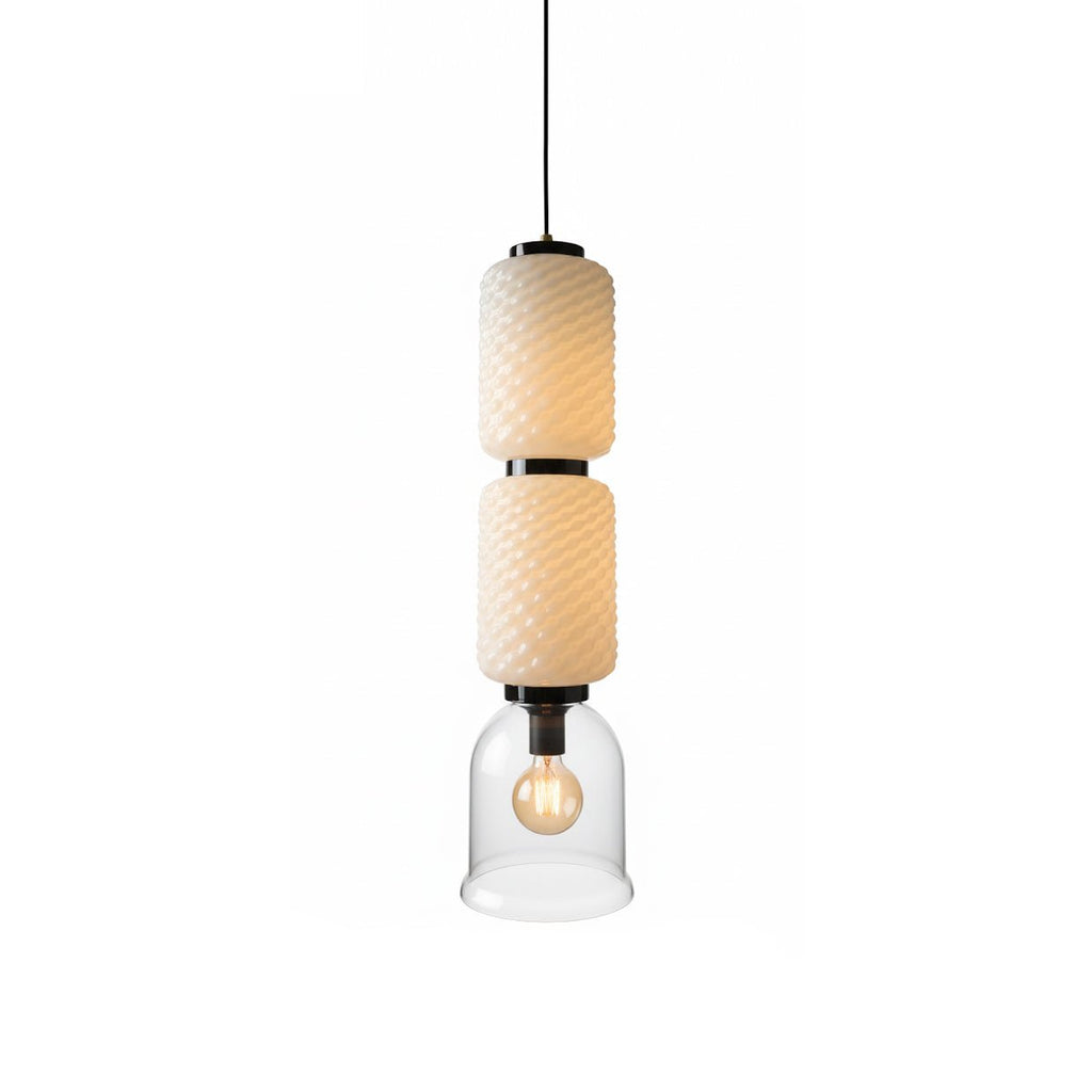 Textured Layered Glass Pendant Light