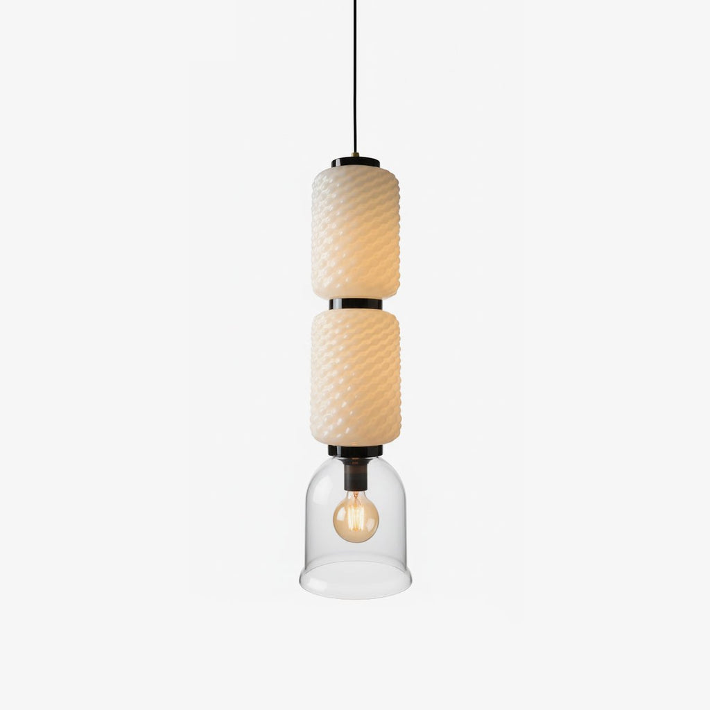 Textured Layered Glass Pendant Light