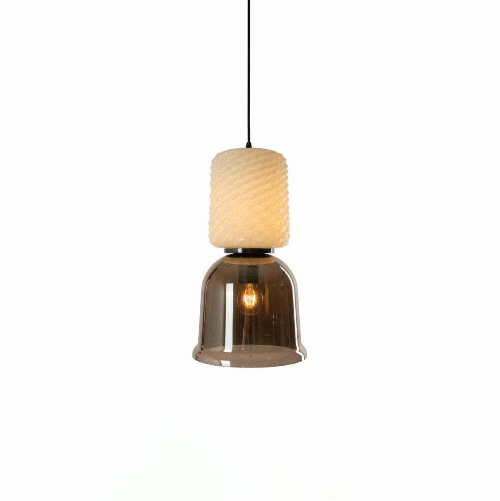 Textured Layered Glass Pendant Light