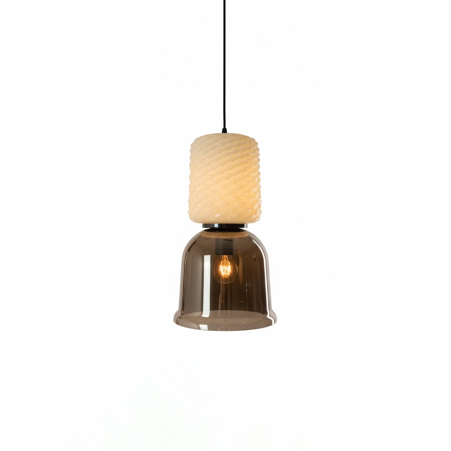 Textured Layered Glass Pendant Light