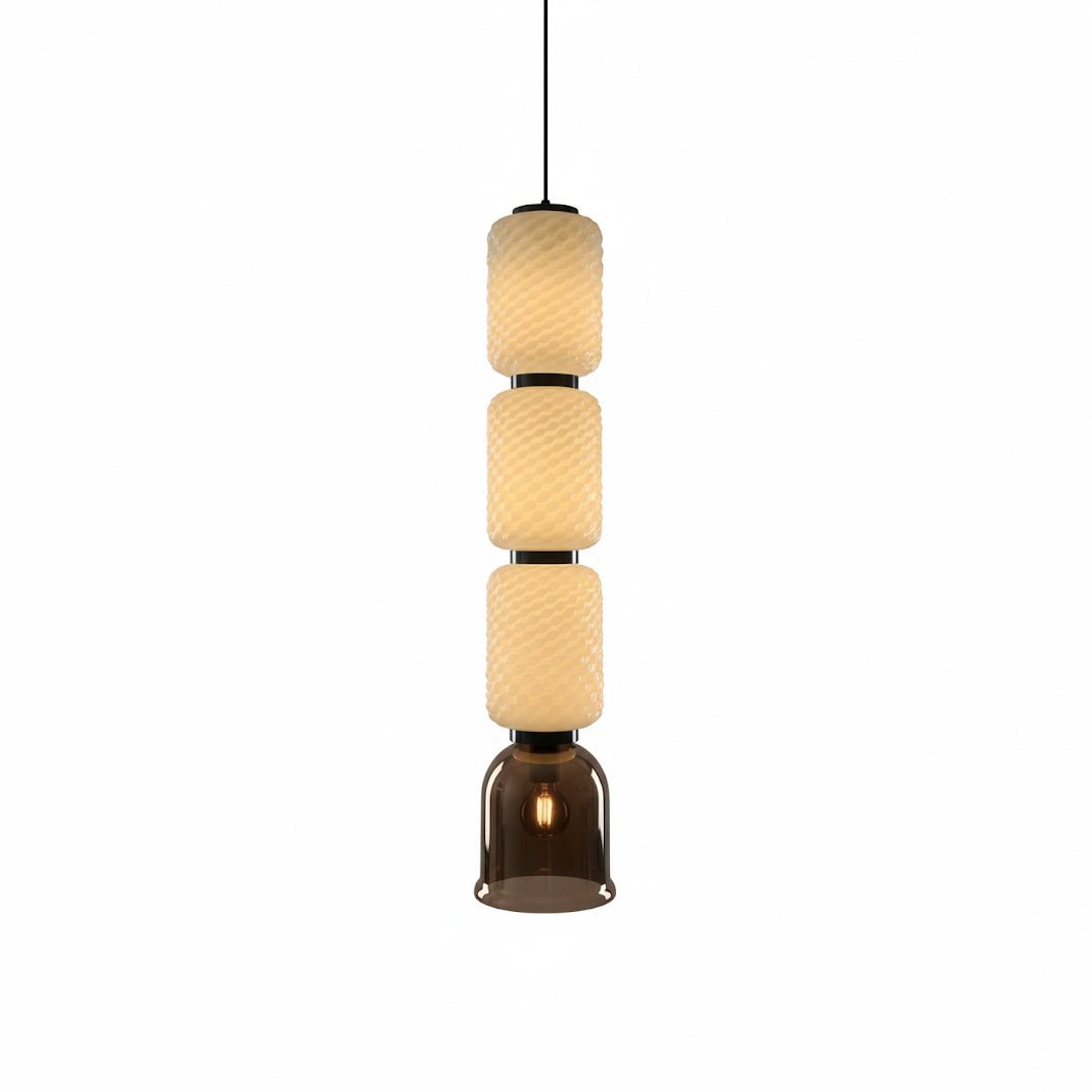 Textured Layered Glass Pendant Light