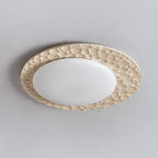 Textured Organic Travertine Ceiling Lamp