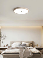 Textured Travertine Disk Ceiling Light