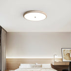 Textured Travertine Disk Ceiling Light