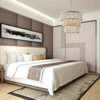 Three Tiered Wood Beaded Pendant light Chandelier