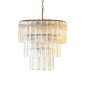 Tiered Tube Murano Glass Chandelier